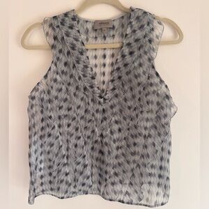 Armani Collezioni Women's Black and White Patterned Top